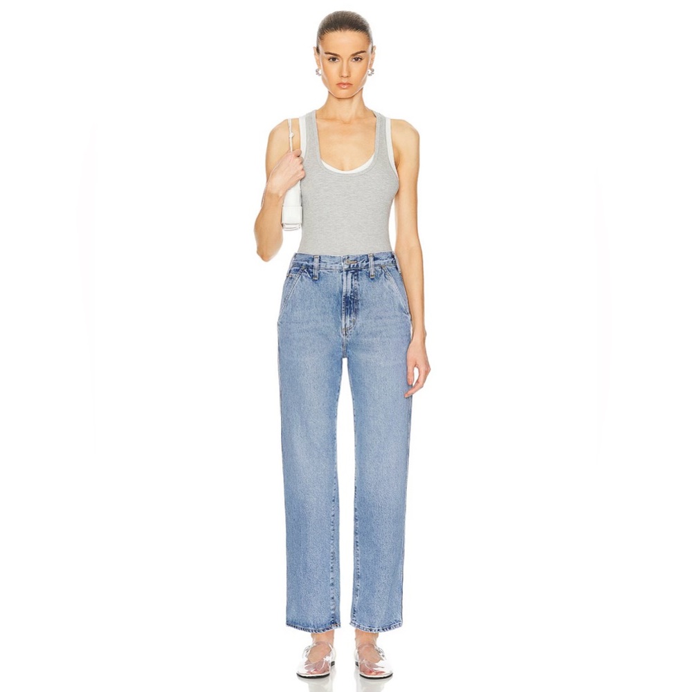 Agolde Cooper Trouser Rigid Jeans in Light Wash Command Size 28 Elevated Basics